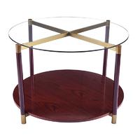Modern Corner Metal And Glass Coffee Table ZLS-CJ1014