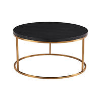 Modern metal  black and wood coffee table coffee table   ZLS-CJ1002